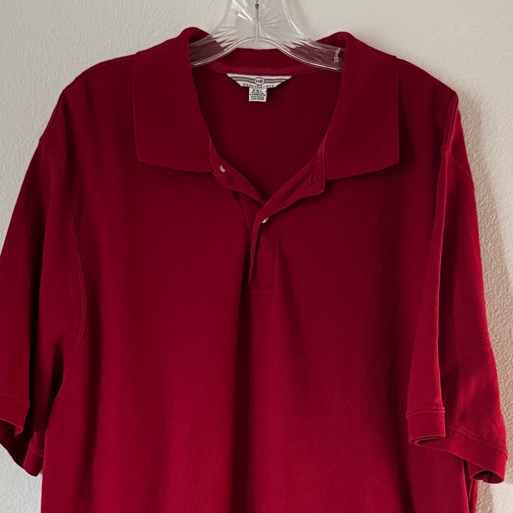 HB Classic Red Performance Polo Shirt